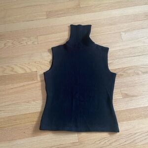 Francesco Ferri Vest Turtleneck Tank Top Black S Small Paris France